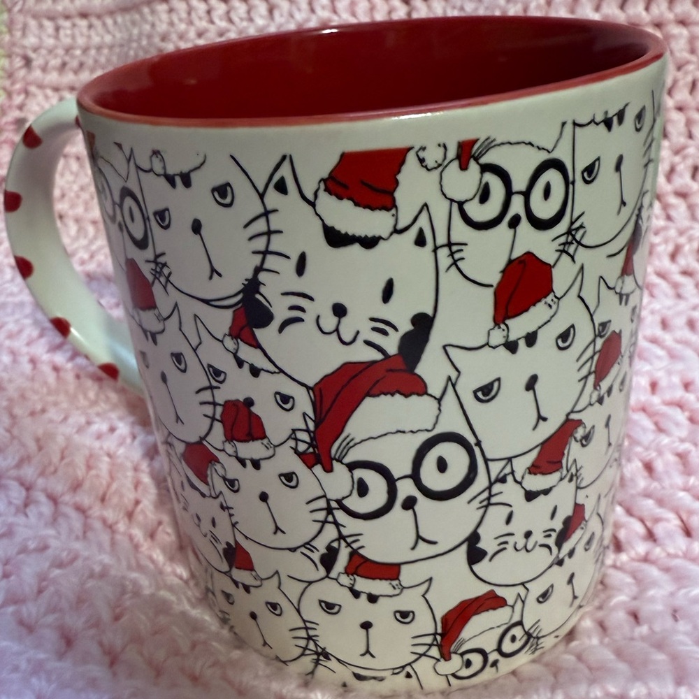 Cat Design Christmas Mug